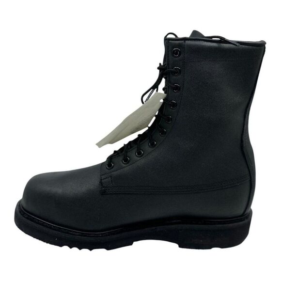 Bates Black Leather Military Combat Boots Sz 10.5W E01950A NEW w/tag Steel Toe - Picture 2 of 14